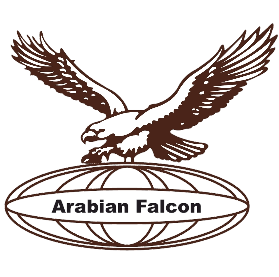 Arabian Falcon Metal Kitchen logo - AFMK eagle emblem